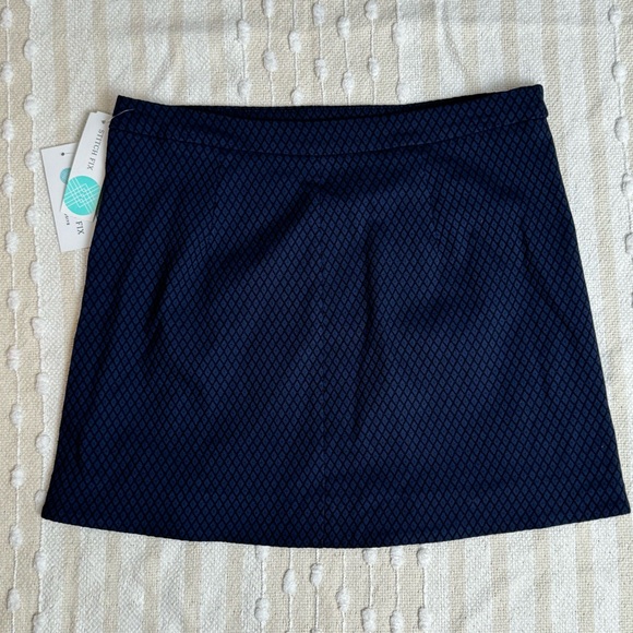 Margret M NWT Stitch fix Jaquard navy and black mini skirt size large - Picture 6 of 6